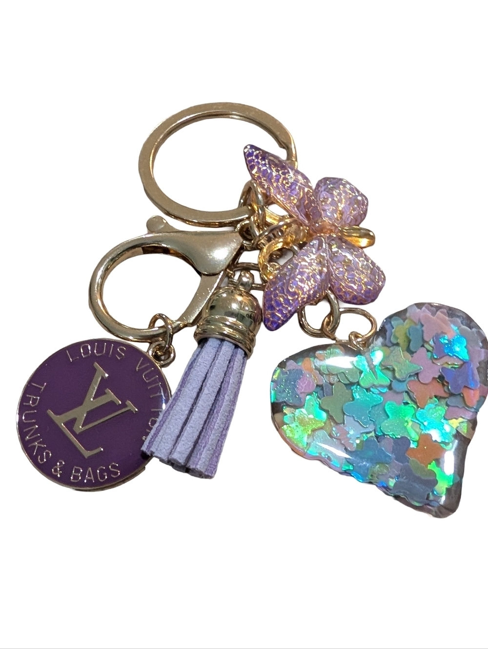 Authentic Louis Vuitton Trunks & Bags Charm, Dark purple